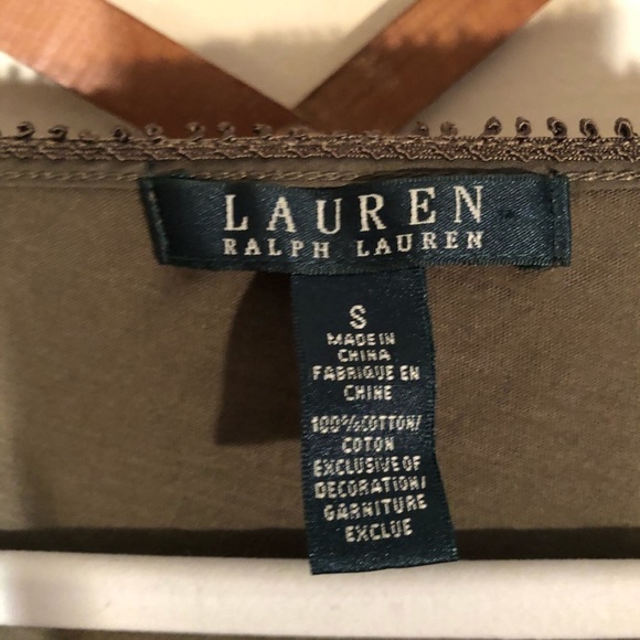 3/$25 🙌🏼 Lauren Ralph Lauren Button Down Tie Top S - Picture 5 of 5